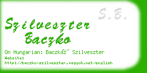 szilveszter baczko business card